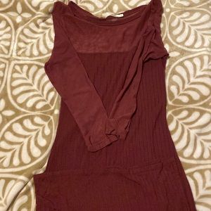 Long burgundy dress